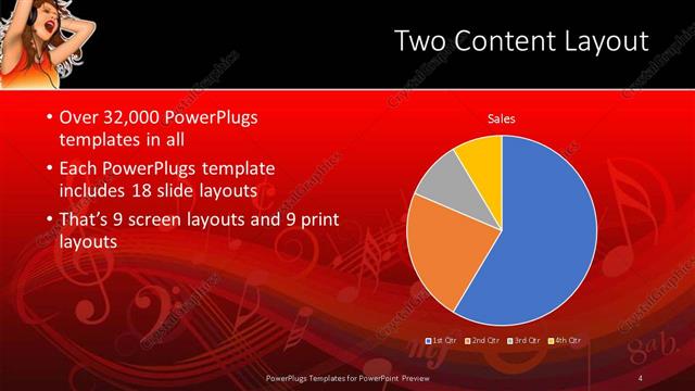 Two Content presentation slide layout