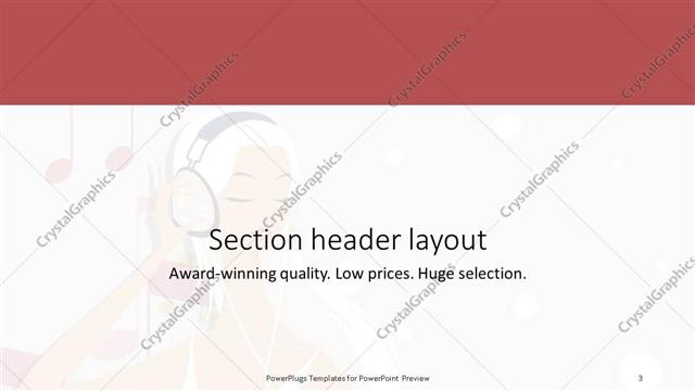 Section Header presentation slide layout