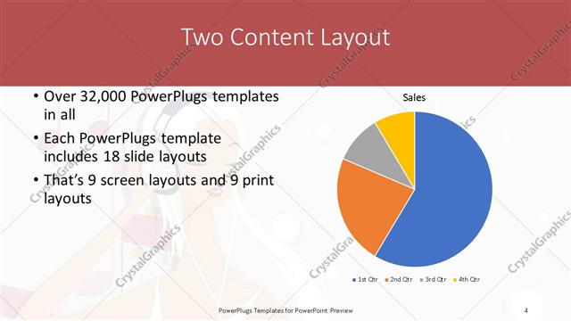 Two Content presentation slide layout