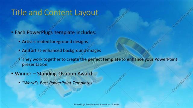 Title and Content presentation slide layout