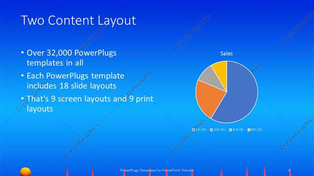 Two Content presentation slide layout