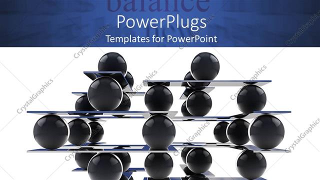  Presentation with balance - Animated depiction of lots of black balls arranged in layers