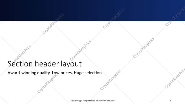 Section Header presentation slide layout
