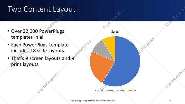 Two Content presentation slide layout
