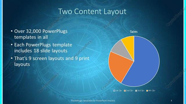 Two Content presentation slide layout