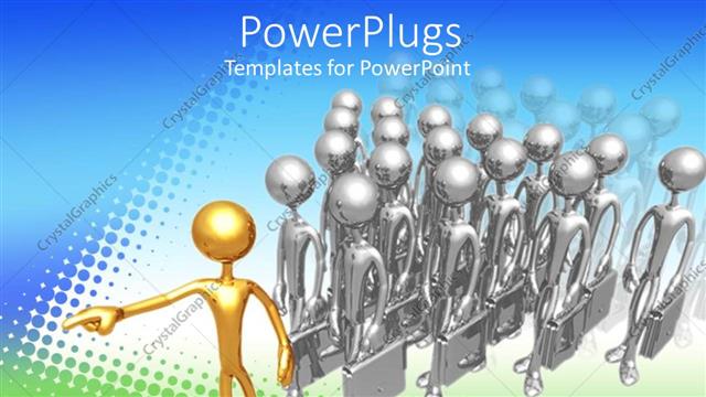  Presentation with cases - Animated depiction of lots of humans with brief cases