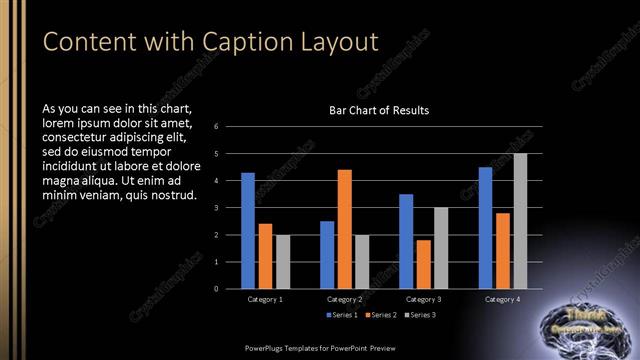 Content with Caption presentation slide layout