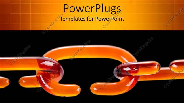  Presentation with orange colored - Animated depiction of orange colored chain on black back ground