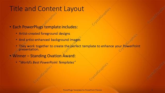 Title and Content presentation slide layout