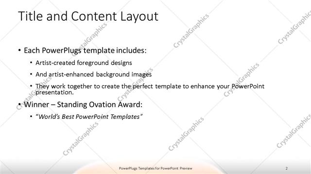 Title and Content presentation slide layout