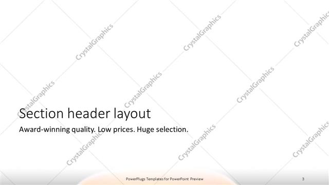 Section Header presentation slide layout