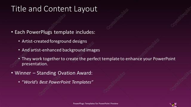 Title and Content presentation slide layout