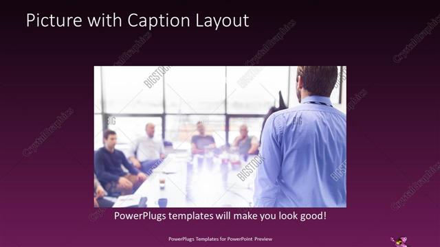 Picture with Caption presentation slide layout