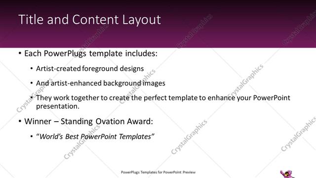 Title and Content presentation slide layout
