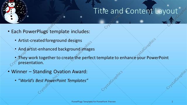 Title and Content presentation slide layout