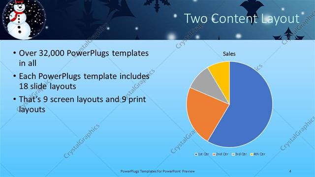 Two Content presentation slide layout