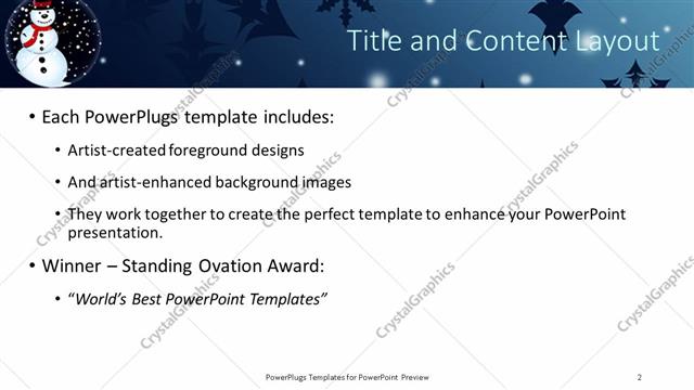 Title and Content presentation slide layout