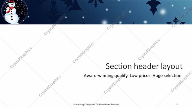 Section Header presentation slide layout