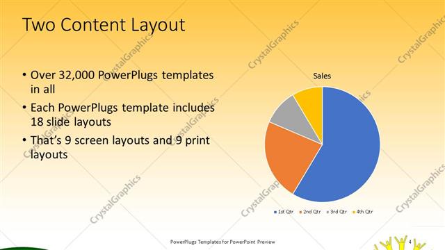 Two Content presentation slide layout