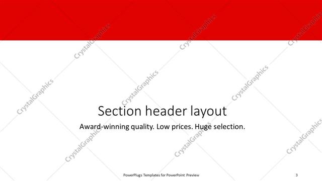Section Header presentation slide layout