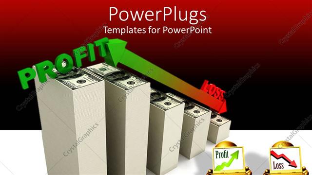  Presentation with profit loss - Animated depiction of two humans holding profit and loss signs