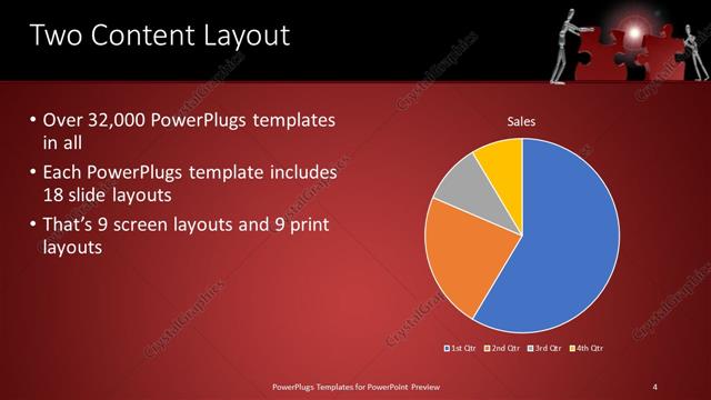 Two Content presentation slide layout