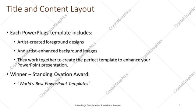 Title and Content presentation slide layout