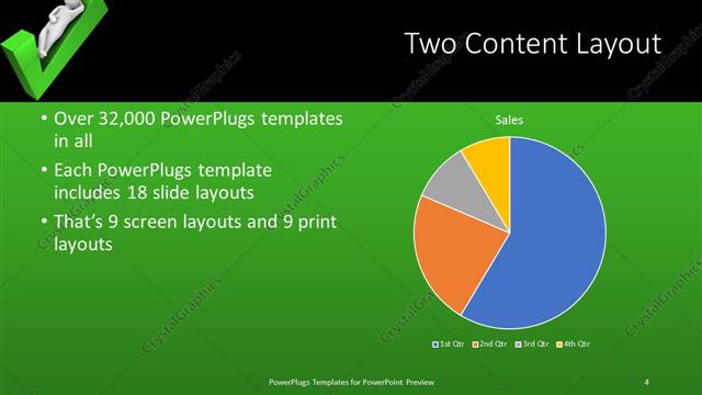 Two Content presentation slide layout