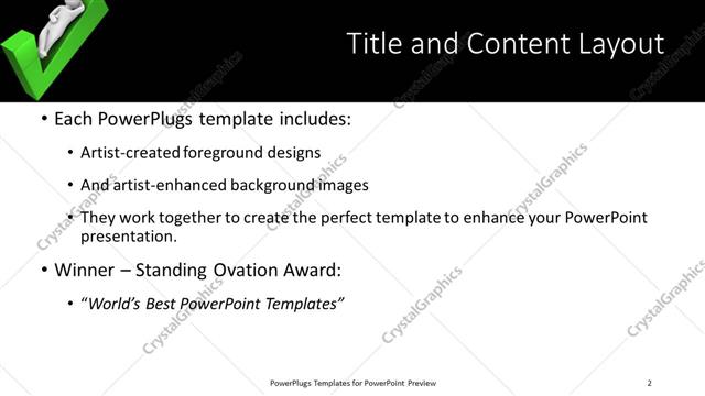 Title and Content presentation slide layout