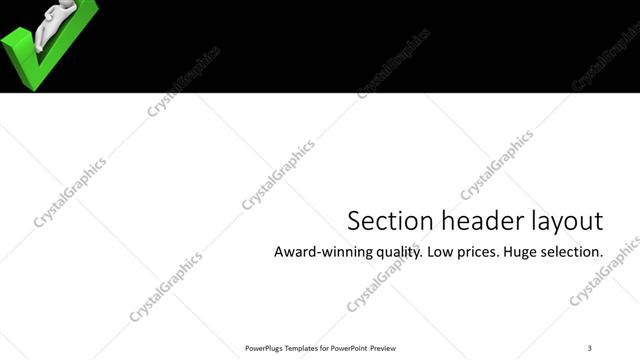 Section Header presentation slide layout