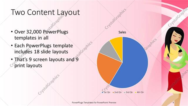 Two Content presentation slide layout
