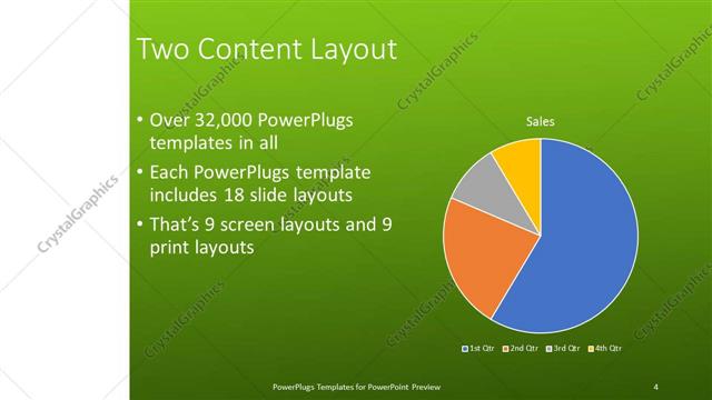 Two Content presentation slide layout