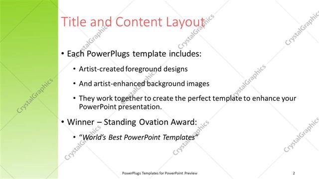Title and Content presentation slide layout