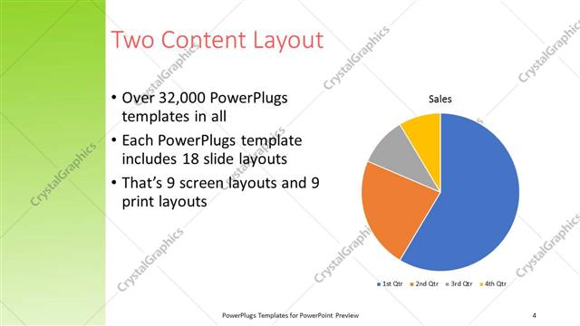 Two Content presentation slide layout