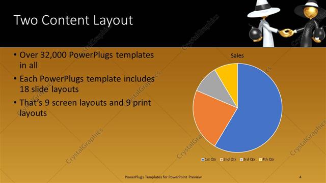 Two Content presentation slide layout
