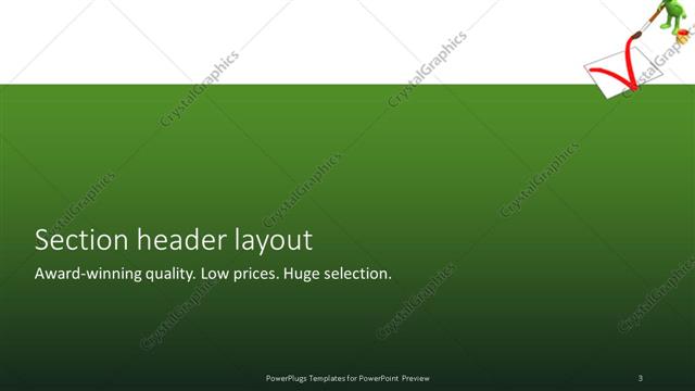 Section Header presentation slide layout