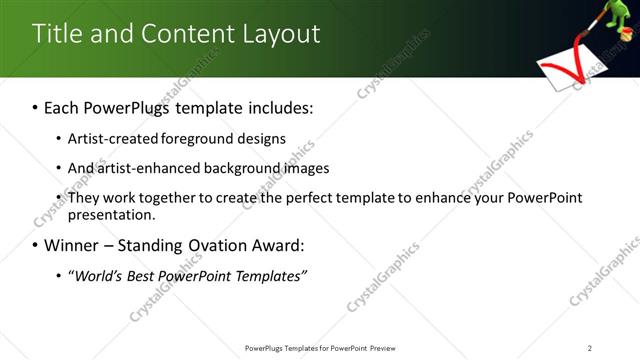 Title and Content presentation slide layout