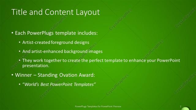 Title and Content presentation slide layout