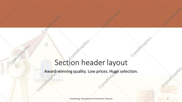 Section Header presentation slide layout