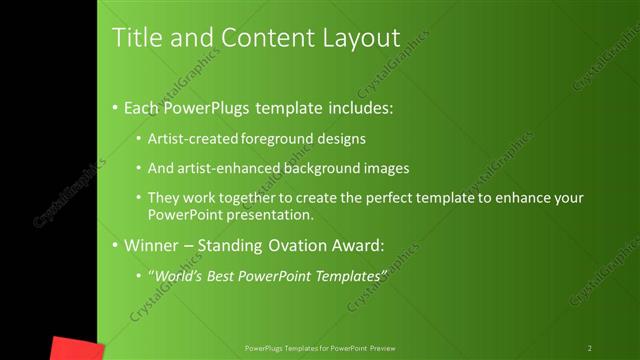 Title and Content presentation slide layout