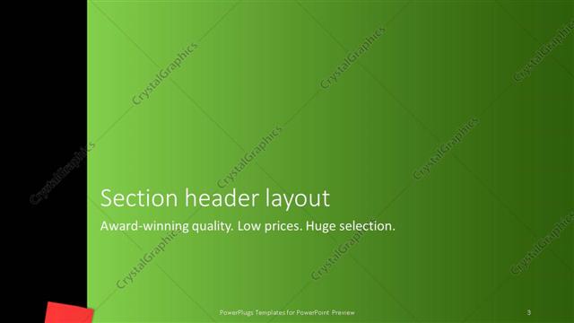 Section Header presentation slide layout