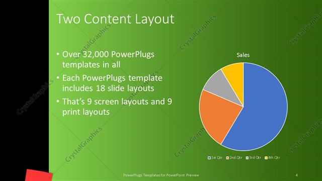 Two Content presentation slide layout