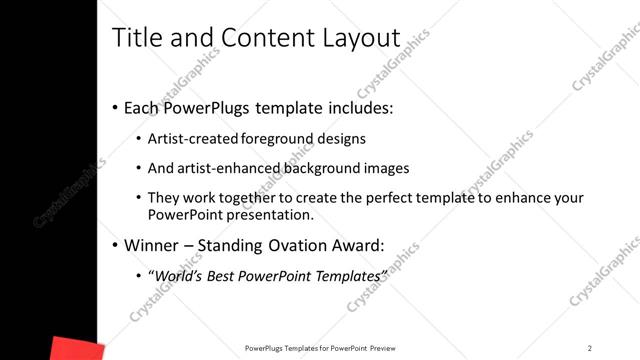 Title and Content presentation slide layout