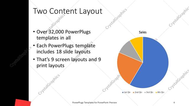 Two Content presentation slide layout