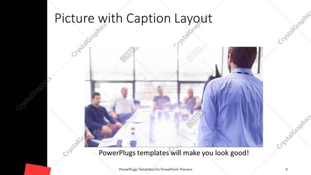 Picture with Caption presentation slide layout