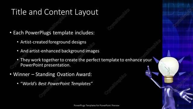 Title and Content presentation slide layout