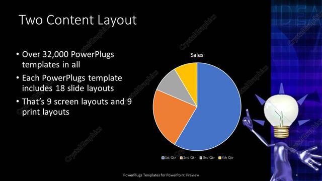 Two Content presentation slide layout