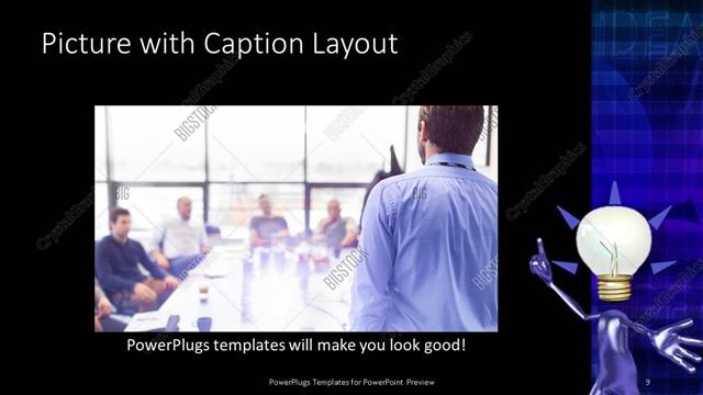 Picture with Caption presentation slide layout