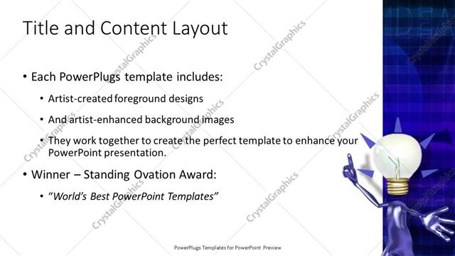 Title and Content presentation slide layout