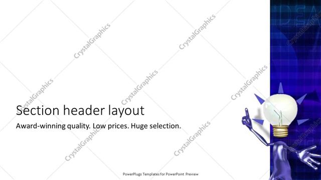 Section Header presentation slide layout